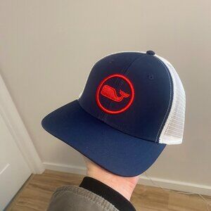 Vineyard Vines Blue and White Mesh Trucker Hat OS NWT
